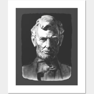 Dramatic Black and White Portrait of Abraham Lincoln Posters and Art